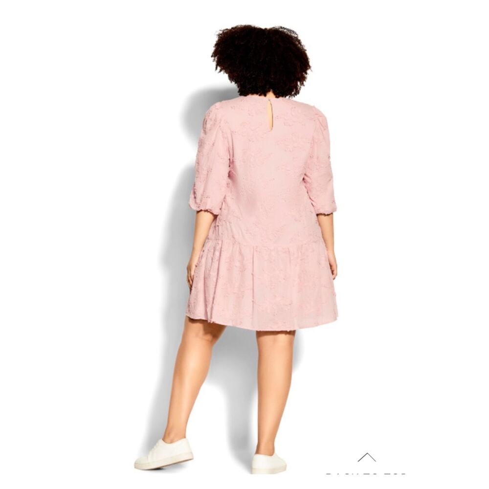 City Chic Crystal Pink Layla Babydoll Dress Sz.M(18) NWT - Picture 3 of 16